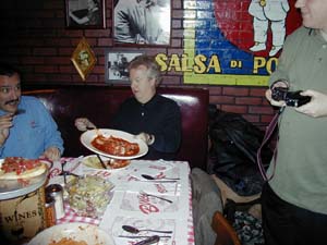 Jim Fawcette chows down...