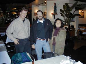 Stan Schultes, Steele Price, and Yukiko Ito at Thursday night's dinner